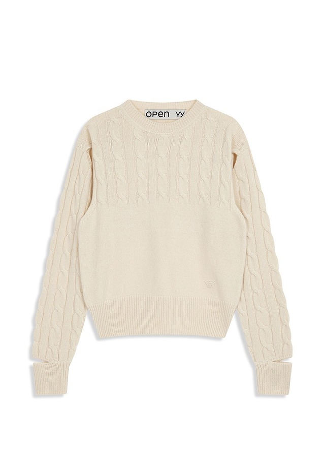 [OPEN YY] CONVERTIBLE CABLE KNIT, IVORY 正規品 韓国ブランド 韓国通販 韓国代行 韓国ファッション オープン ワイワイ 日本 店舗