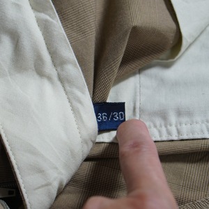 Polo by Ralph Lauren Glen Plaid Cotton Trousers [W34L29.5相当] 古着