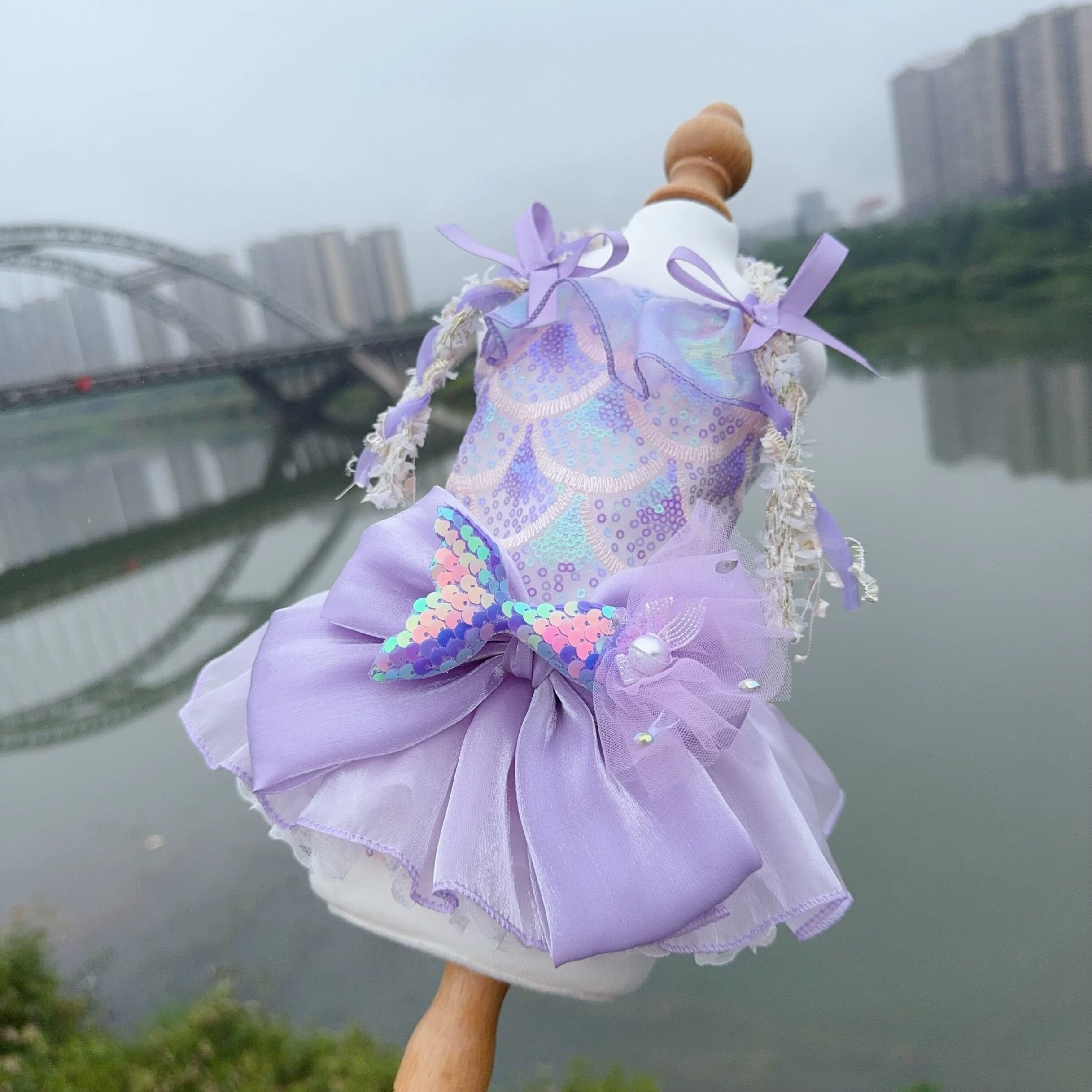 パープルマーメイドワンピース 00219