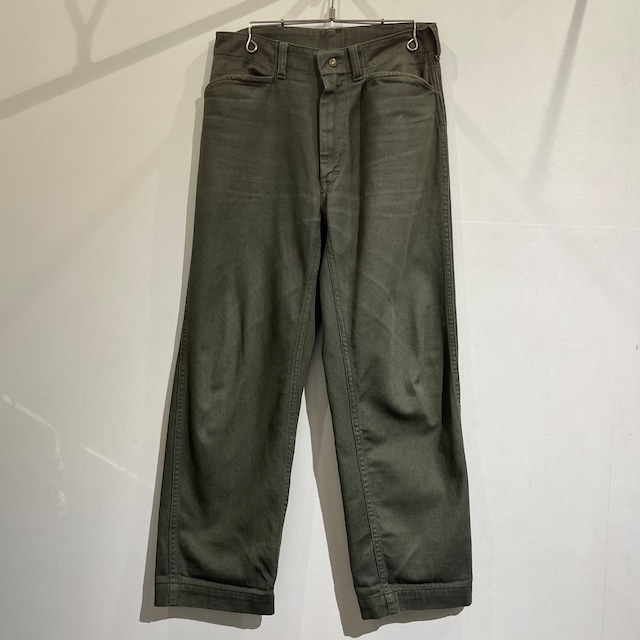 50s〜60s Lee 721-Z Frisco Jeans 50年代 60年代 リー フリスコパンツ カーキ オリーブ 緑 ワークパンツ 5ポケット