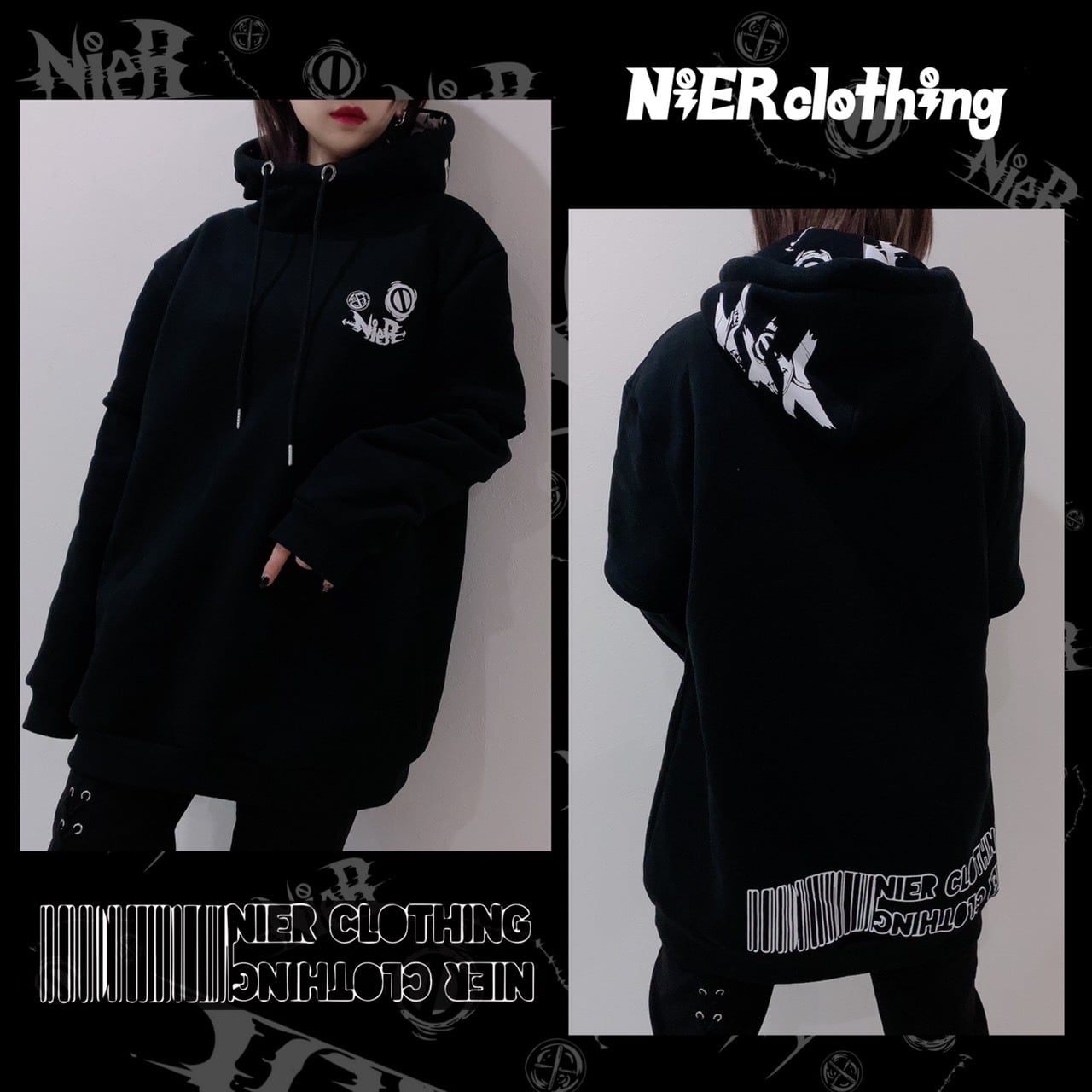 NieR Clothing レア擬人化裏起毛ジップパーカー - トップス