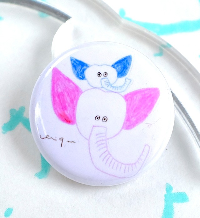 【CHIQON】ROUND 缶バッチ「なかよし」