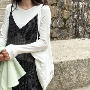 dot camisole one-piece　J00465