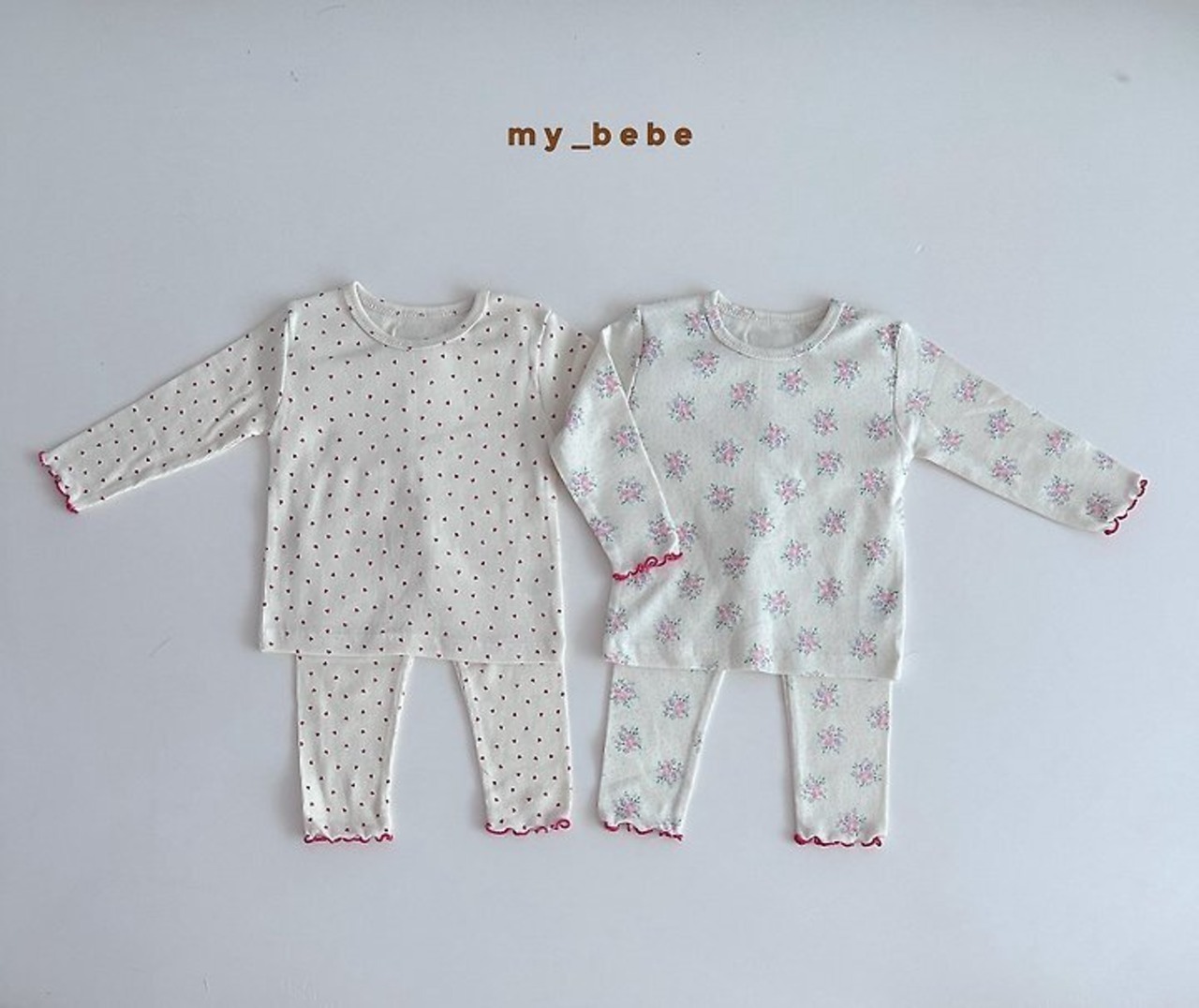 韓国子供服 / Mybebe / ジャンリブルームウェア / セットアップ*XS~XL*