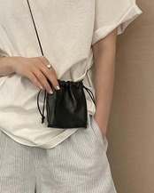 Compact purse leather Shoulder-bag  L0052