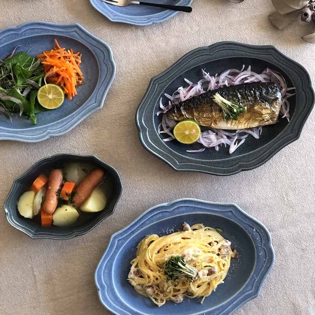 11711　TOJIKITONYA【Carbel（カーベル）】オーバルプレートM：グレー