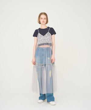 【Nora Lily】「elle」Whisper Veil Camisole Dress-  / パープル