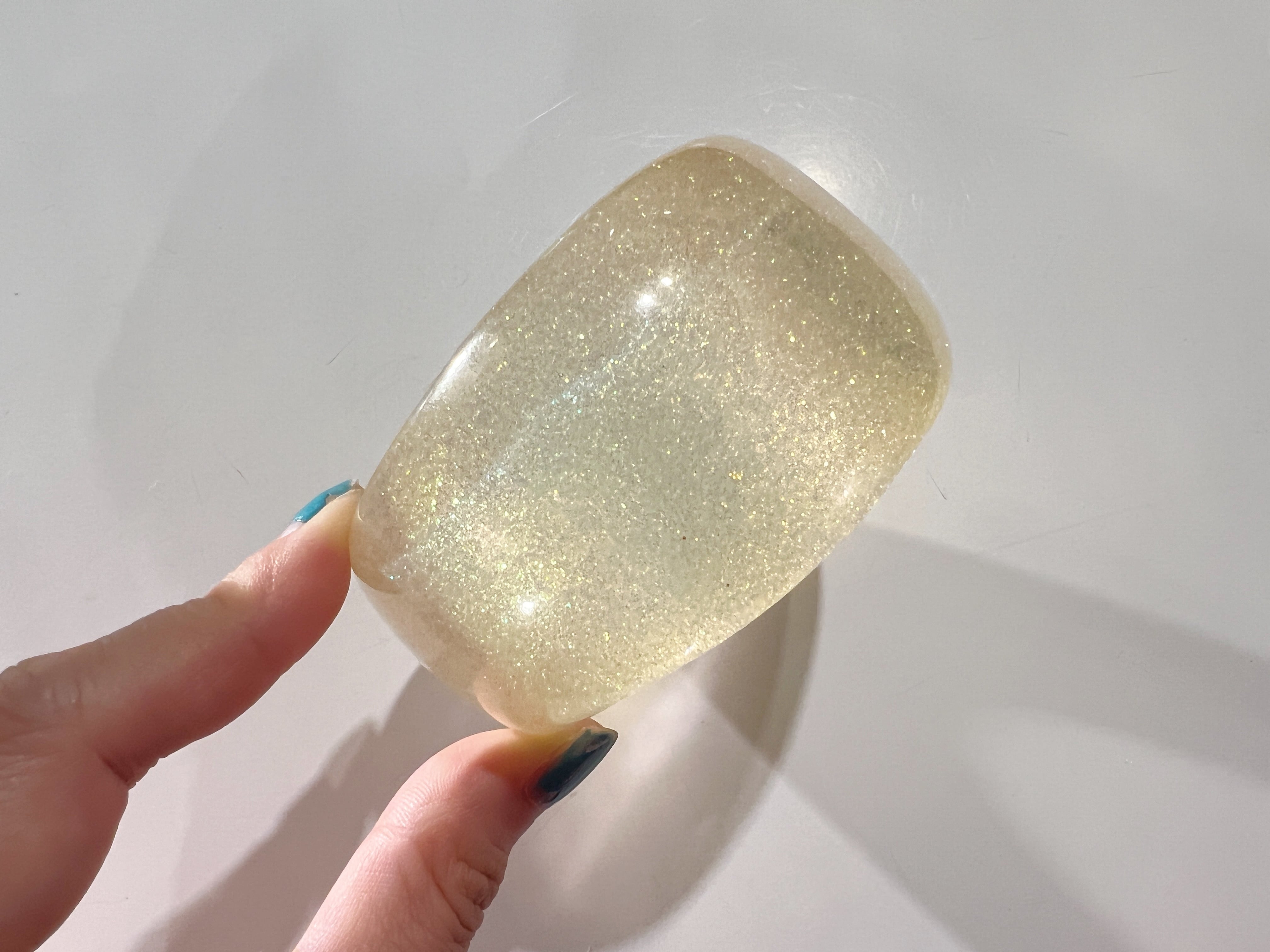 Vintage honey yellow lame bangle