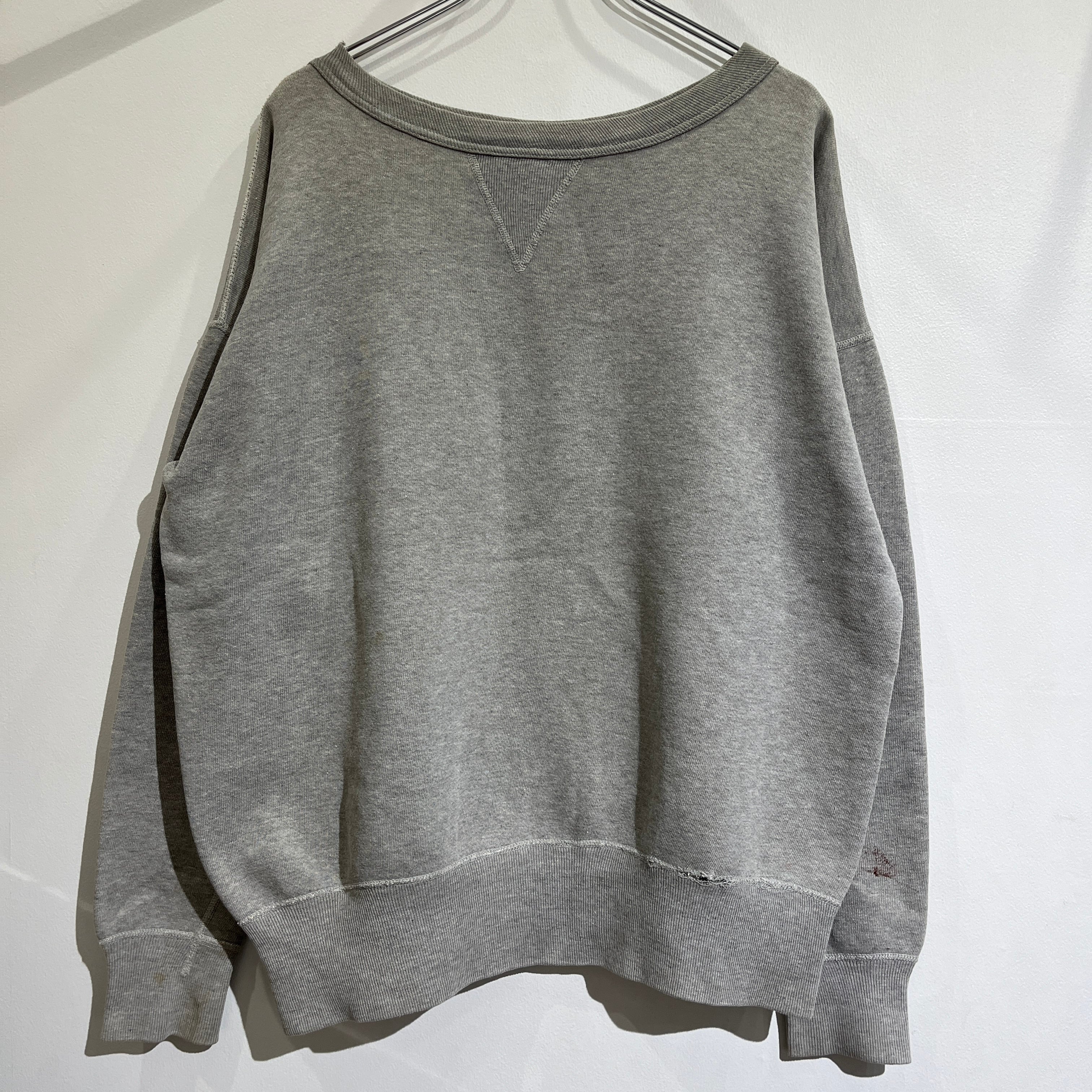 50年代　前Vヴィンテージスウェット 50s Front V Vintage Sweat 50年代 前V ビンスウェ グレー ビンテージ