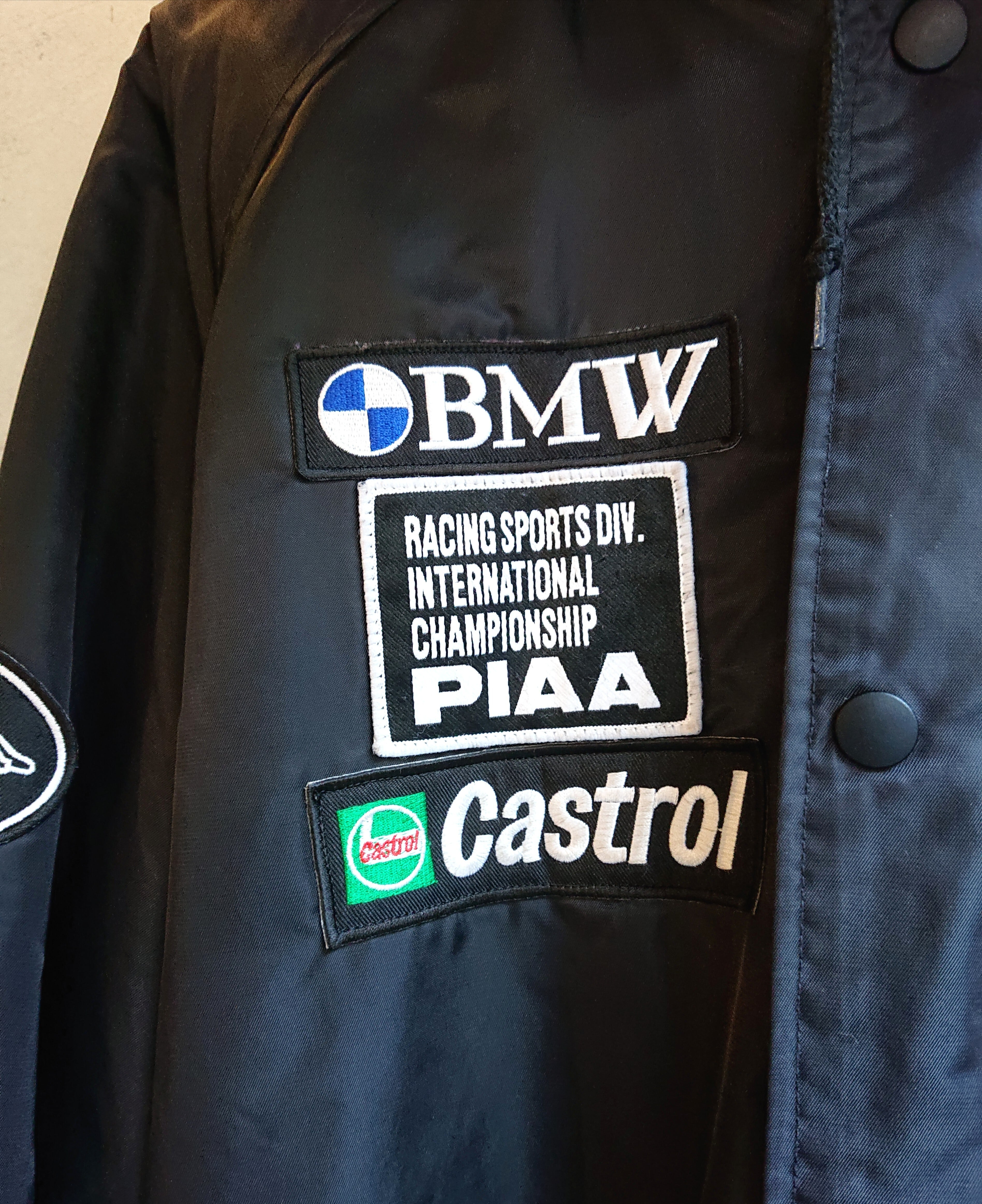 PIAA ピア ベンチコート レーシング 白黒 刺繍ロゴ 黒白 ヴィンテージ PIAA MOTOR SPORTS BENCH COAT | BOW & ARROW WEB STORE