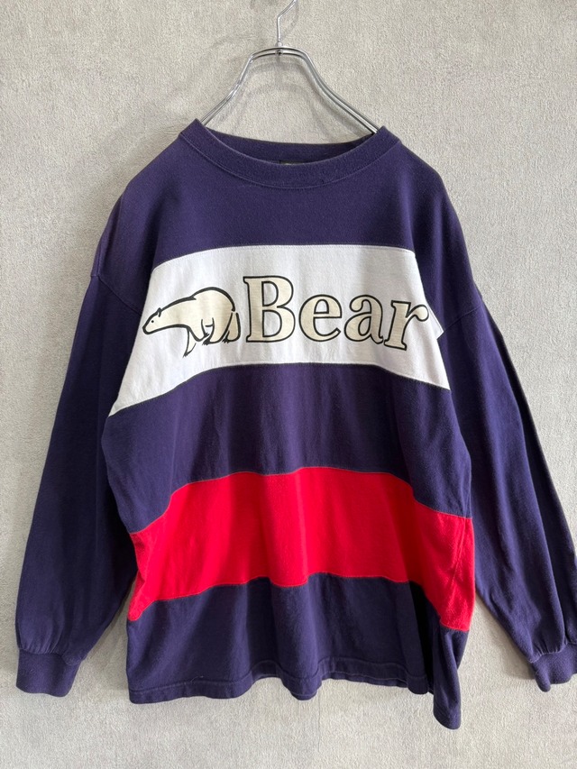 BEAR  スウェットシャツ パープル　 表記不明(M相当)    古着 90年代
