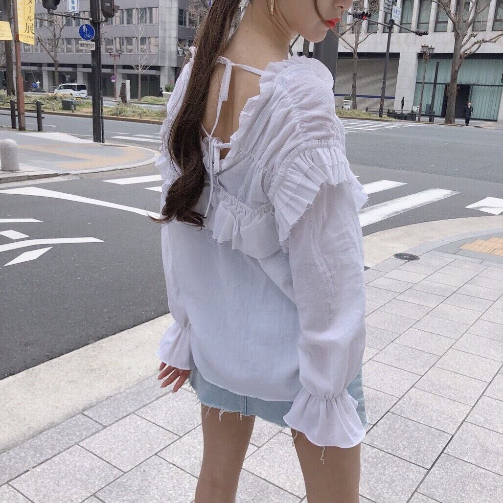 2Way Romantic blouse /white(即納商品)
