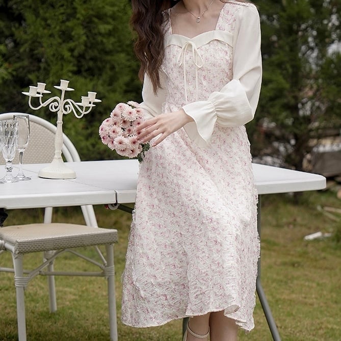 ミルキーハートカットワンピース✽L089 | 大人可愛いきれいめセレクト