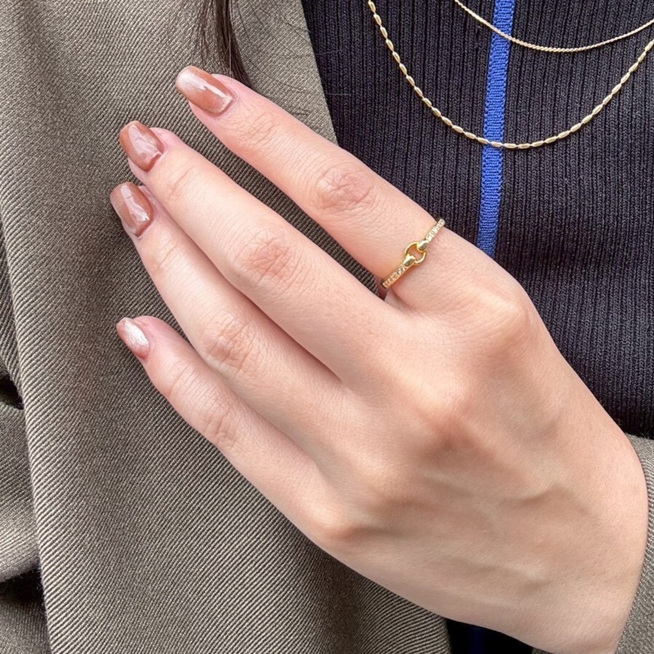 Zircon half-eternity Ring