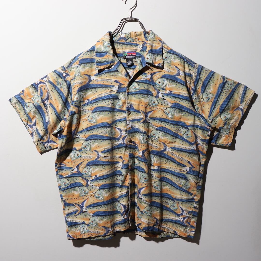 美品 L 95年製 パタロハ Patagonia パタゴニア アロハシャツ 総柄