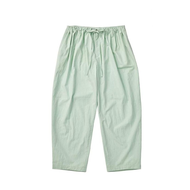 T/C CHAMBRAY GATHERED PANTS / T/Cシャンブレーギャザーパンツ (GREEN)