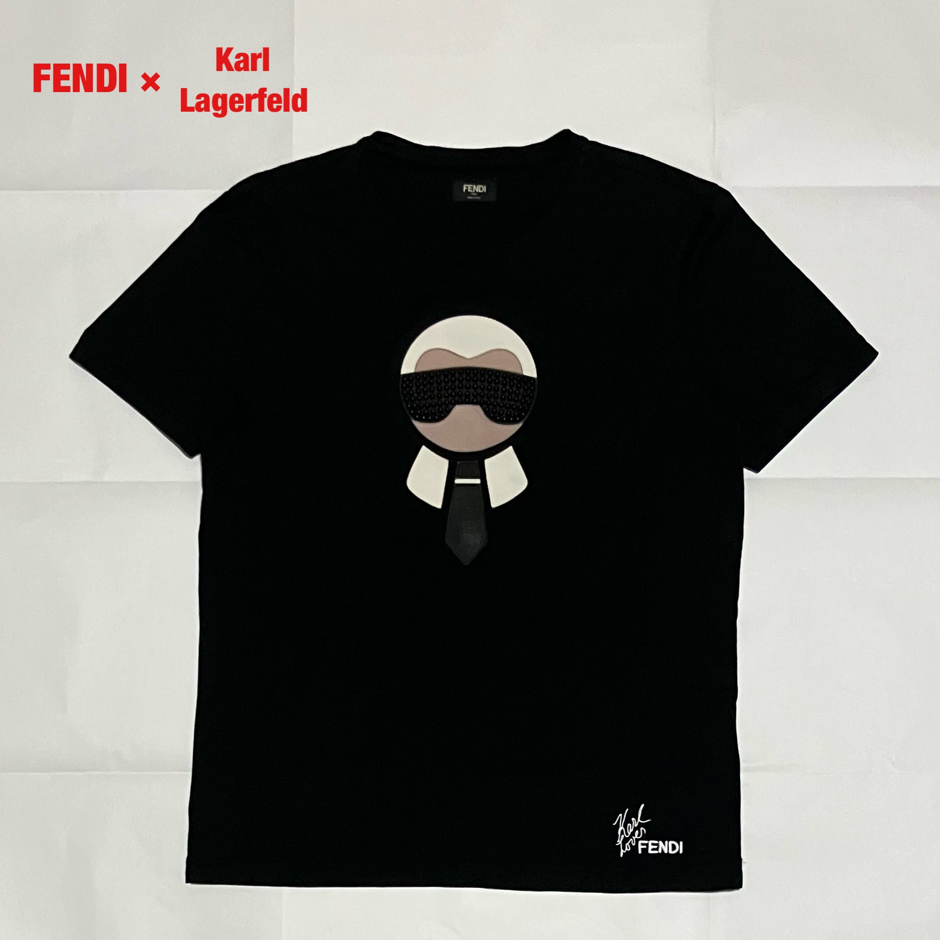 FENDI Tシャツ カールラガーフェルド カットソー 半袖 Tシャツ L 7014981817cd6e740439744a256149