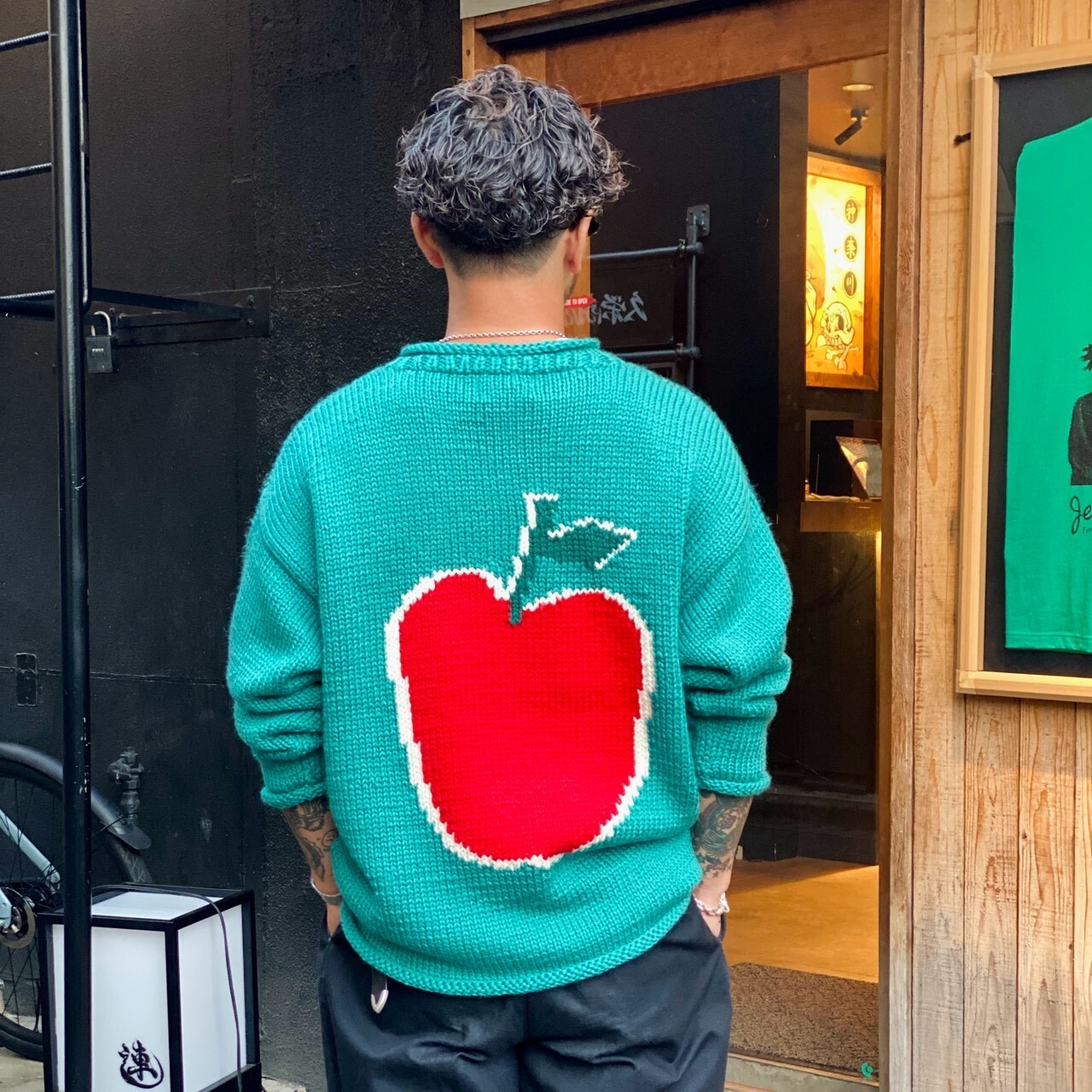 CC "BIG APPLE" HAND KNIT -GREEN-