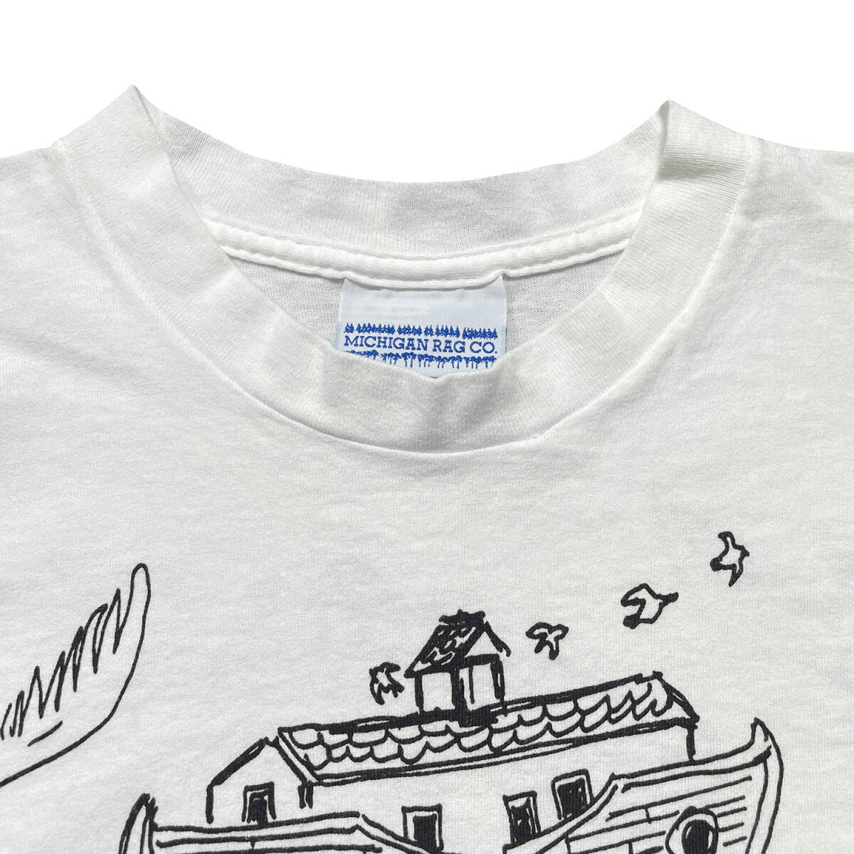 古着 USA製 90S MICHIGAN RAG CO ミシガンラグ ノアの方舟