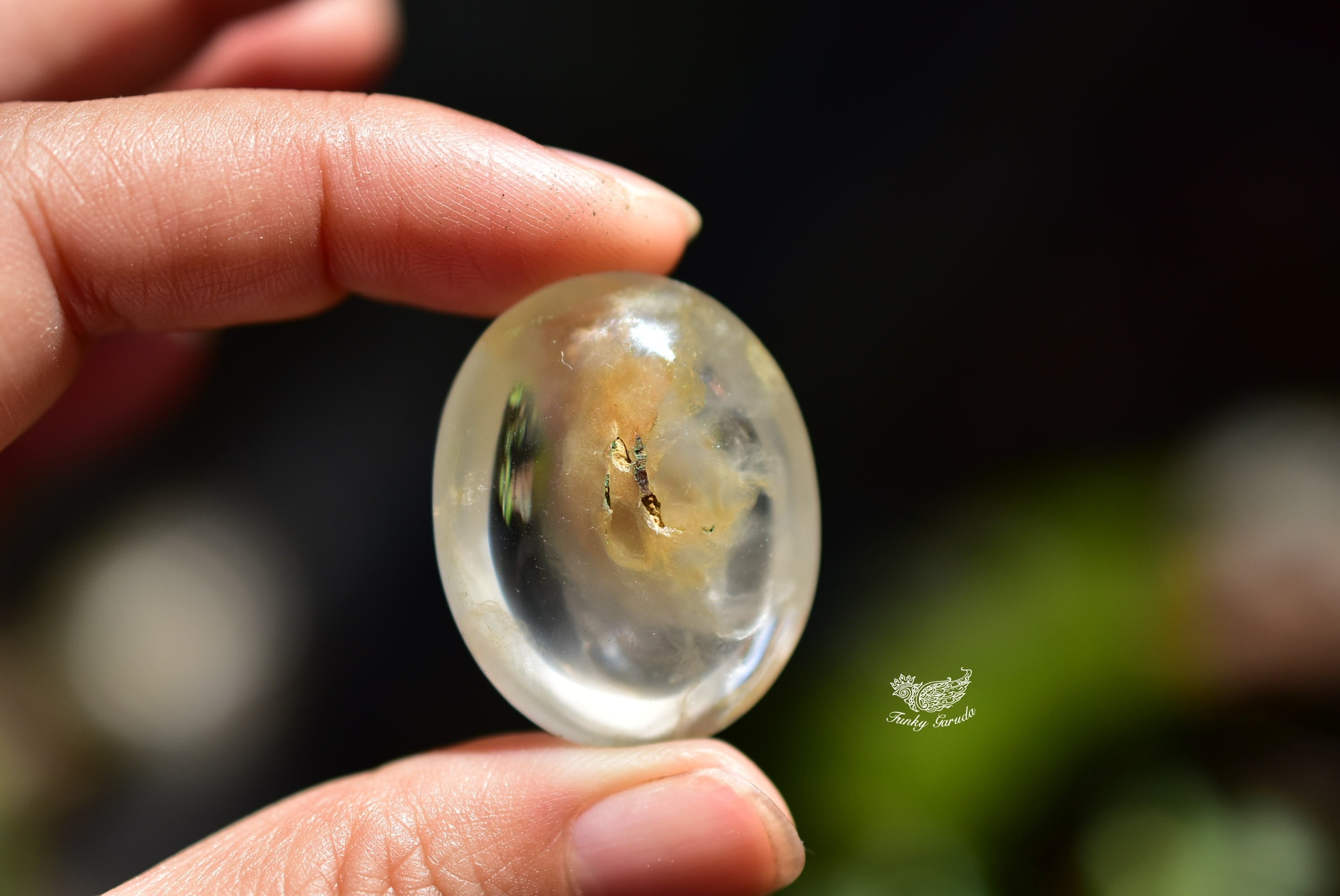 昼の月影☆ガーデンクォーツ ルース gar328 | Funky garuda Stone