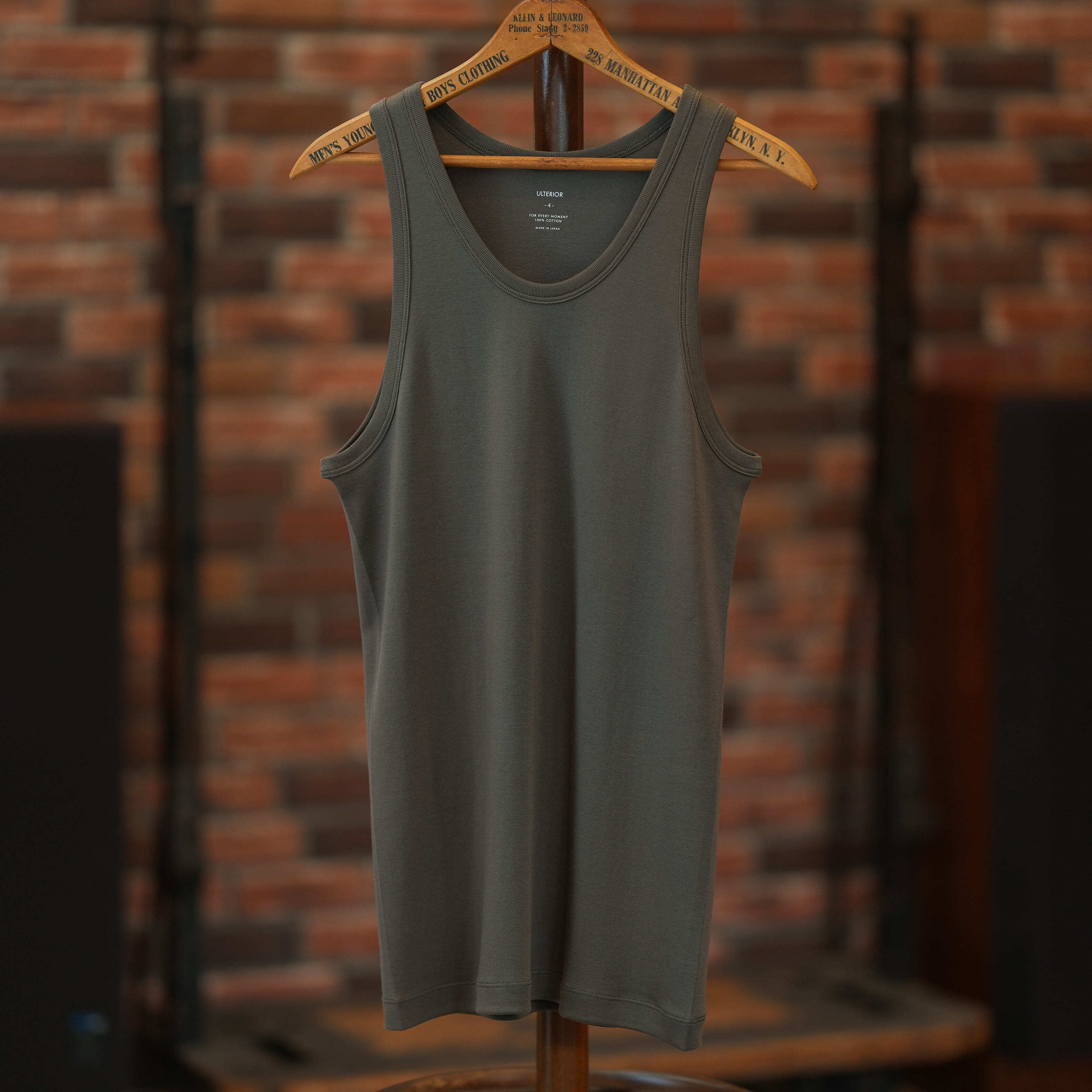 ULTERIOR(アルテリア) 26SS "TUBULAR TANK TOP" -KHAKI GREY-