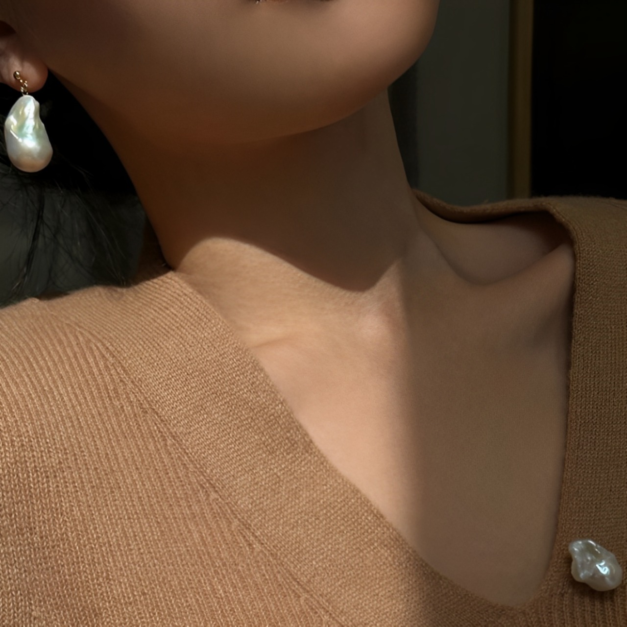 Pearl earrings 14k gold filled【H00007】