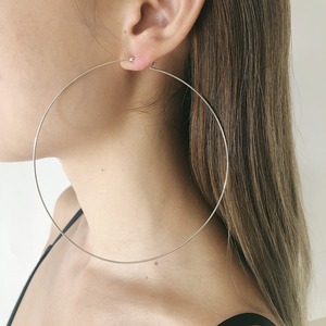 Super big hoop pierce / silver