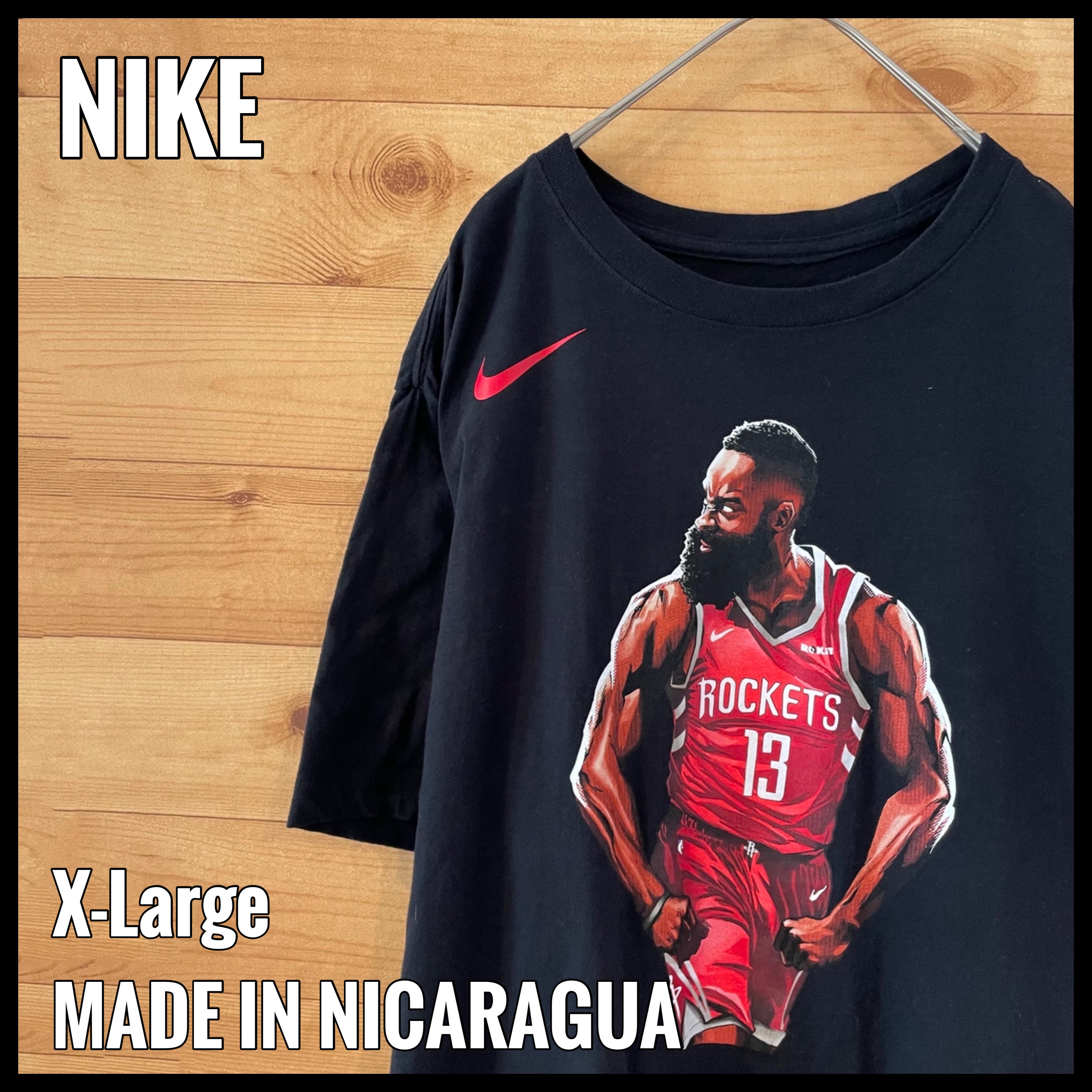 NIKE】NBA Houston Rockets Tシャツ バスケ イラスト ロケッツ XL ビッグサイズ ナイキ スウッシュ us古着 アメリカ古着  | 古着屋手ぶらがbest