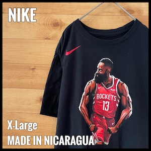 【NIKE】NBA Houston Rockets Tシャツ バスケ イラスト ロケッツ XL ビッグサイズ ナイキ スウッシュ us古着 アメリカ古着