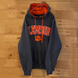 【COLOSSEUM】カレッジ スウェット パーカー クレムソン大学 Clemson Tigers football フットボール 刺繍ロゴ ビッグロゴ M US古着