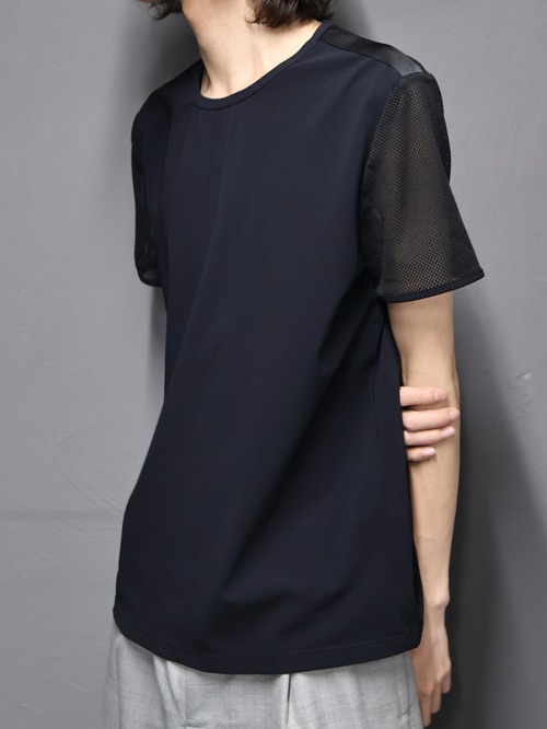 【prada】mesh sleeve nylon top