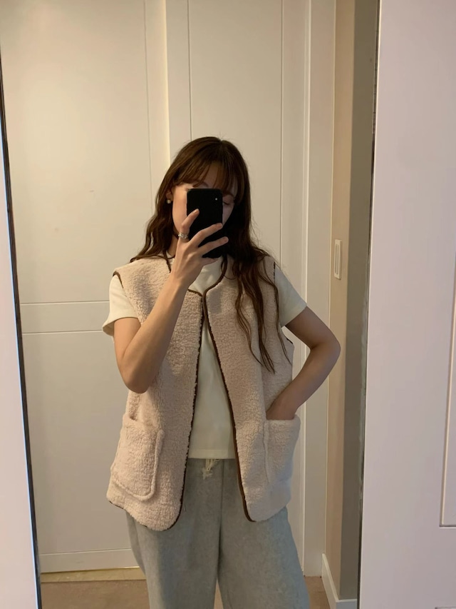 (予約) LIFFEY / Bear mustang vest 2color