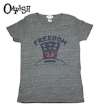 ［OAFISH］FREEDOM ショートスリーブTシャツ レディース｜H-GRAY