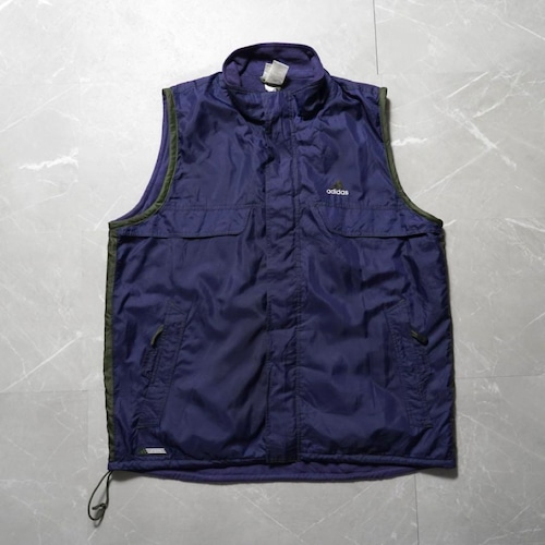 adidas Nylon Vest 4L size "BIG size"アディダス 90s ナイロンベスト 4L 大きいサイズ ネイビー 裏地フリース adidas Nylon Vest 4L size "BIG size"アディダス 90s ナイロンベスト 4L 大きいサイズ ネイビー 裏地フリース