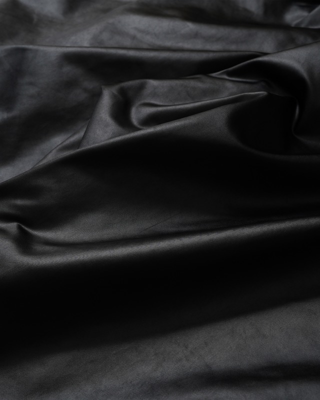 Synthetic Satin Tuck Pants / BLACK [goyemon general gadget]
