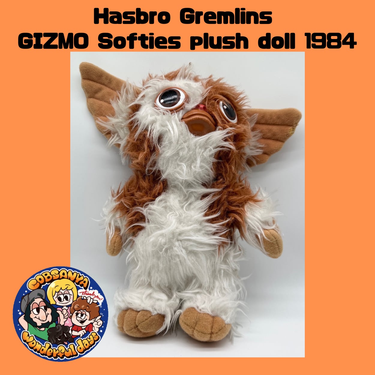 Hasbro Gremlins GIZMO Softies plush doll 1984