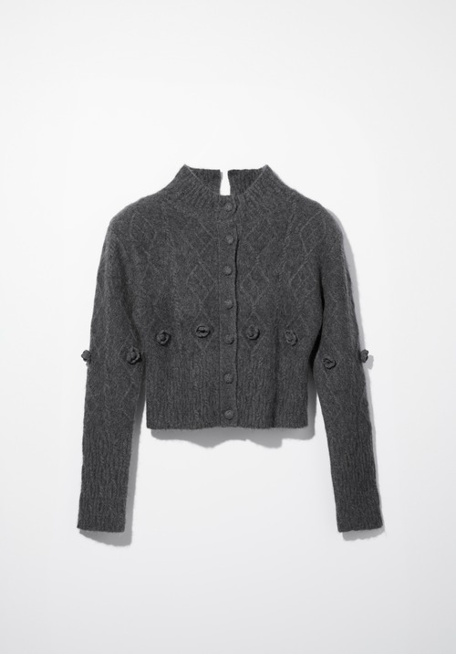【mukcyen】yak cable knit cardigan