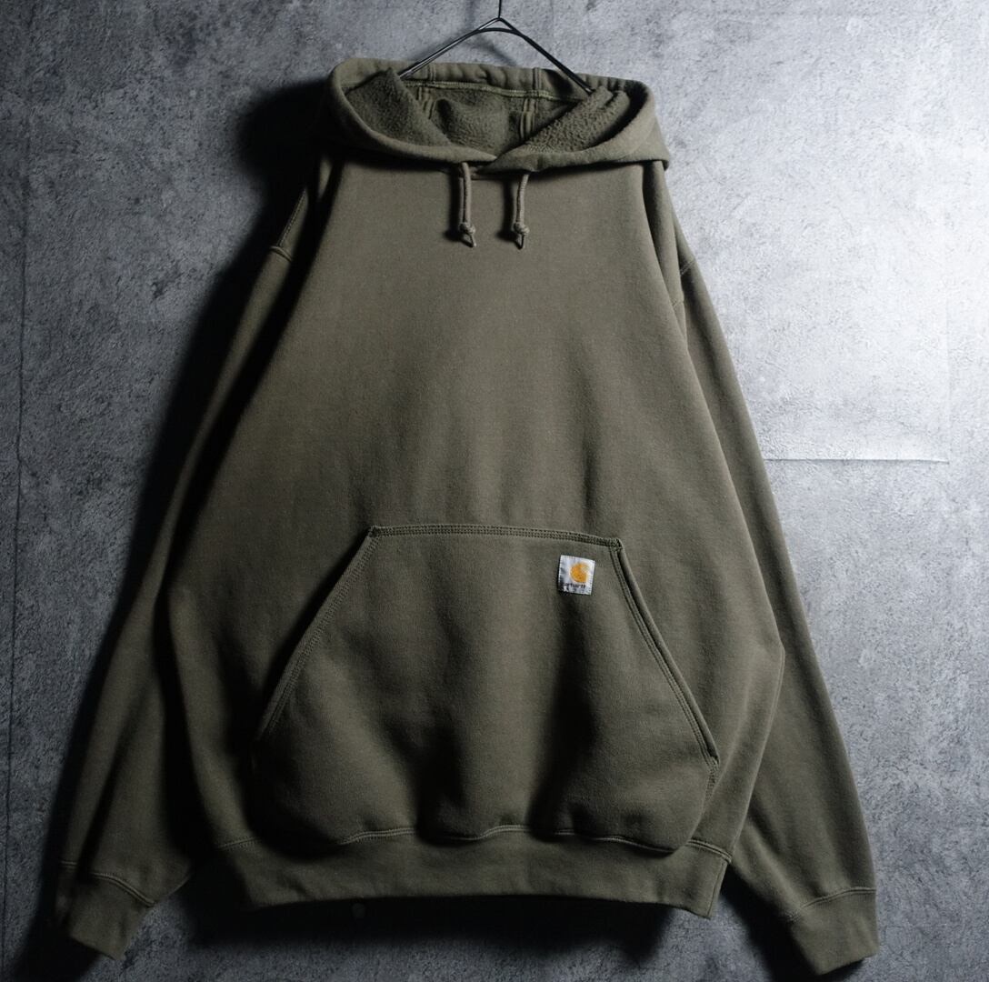 “Carhartt” Khaki Logo Design Sweatshirt Parka