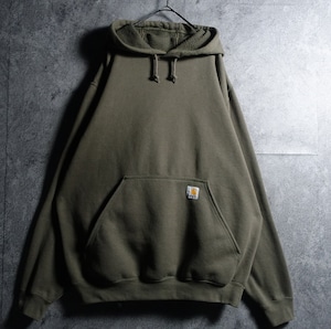 “Carhartt” Khaki Logo Design Sweatshirt Parka
