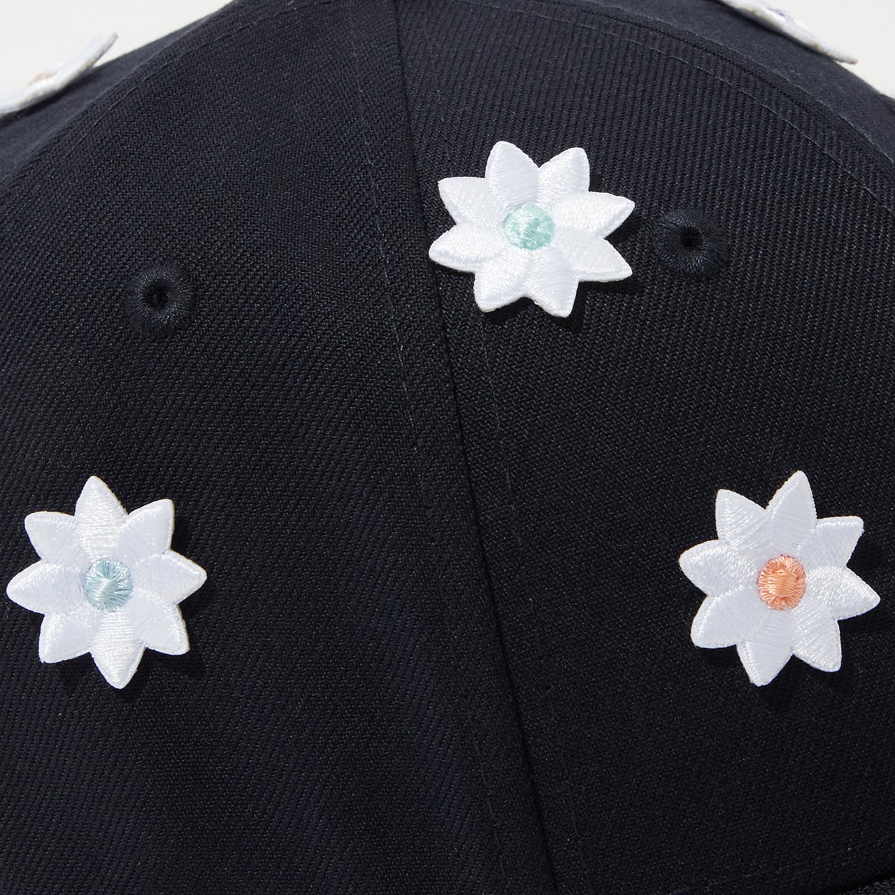 Rainbow 3D Flower Cap(Navy) | NICK GEAR