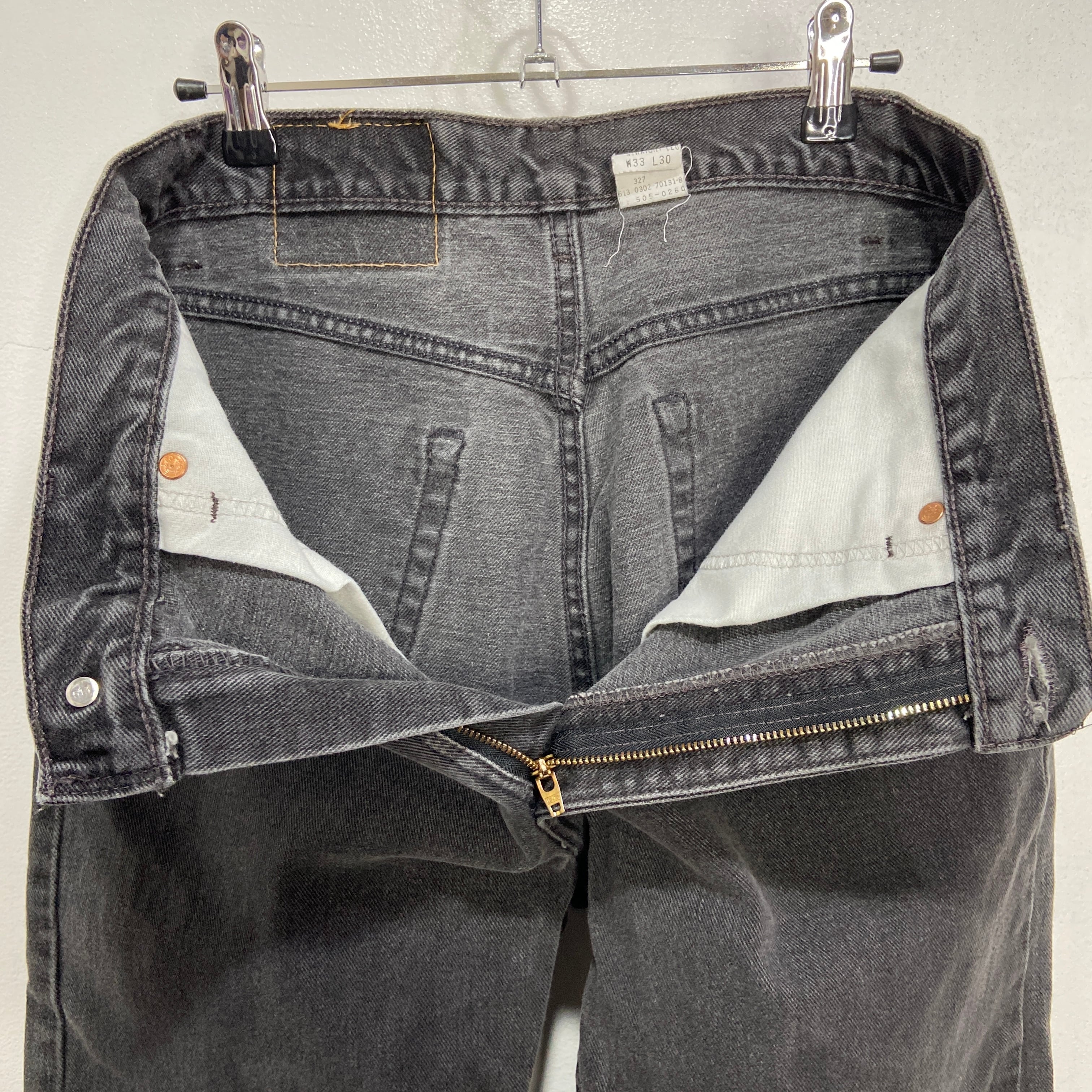 Levi's USA製 505 フェードブラックデニムパンツ W33 02年製 | 古着屋 Uan