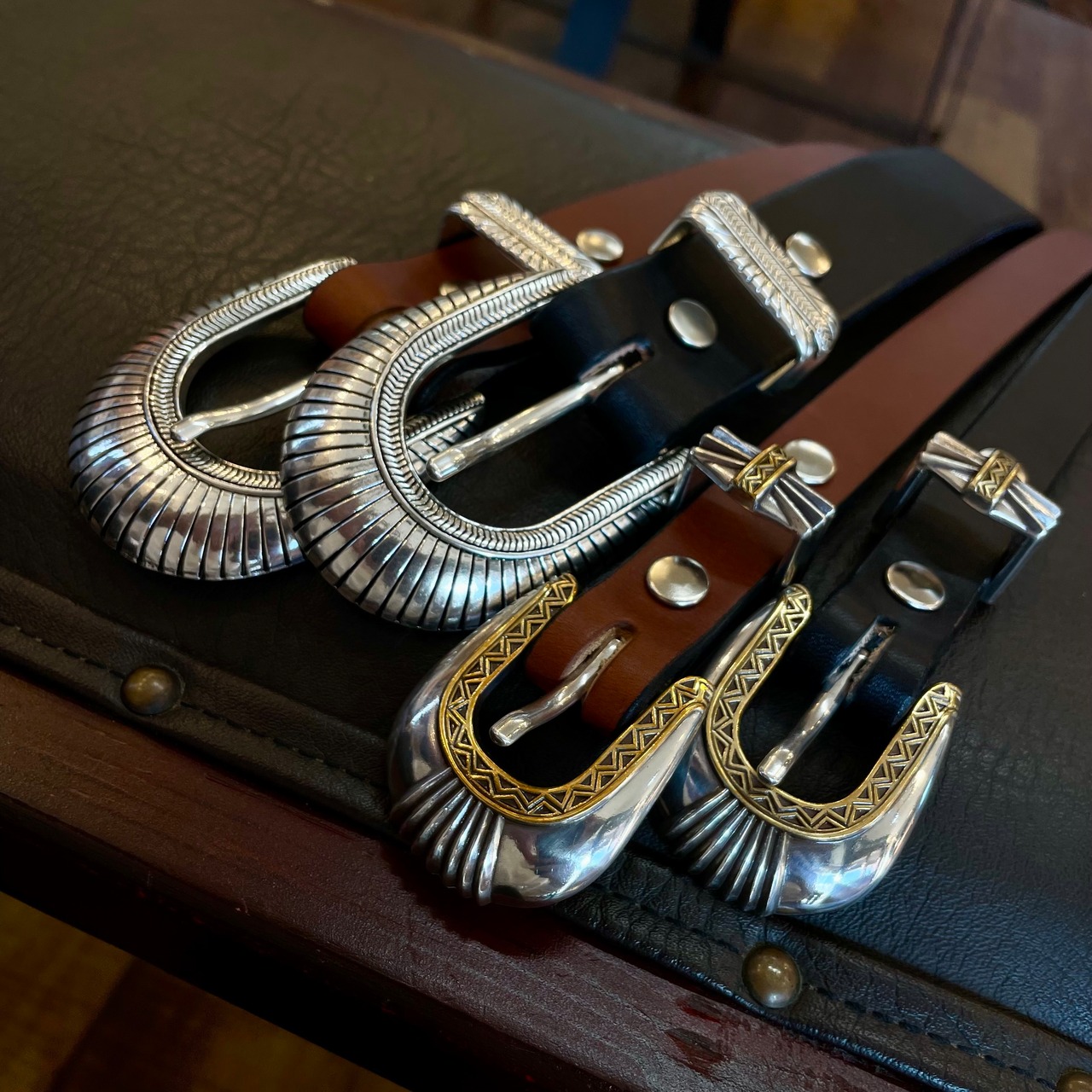 ムーンシャインレザー【Moonshine Leather】3.0cm幅 ブラック - 3