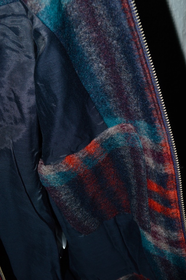 wax London Heath Jacket Wool Felt Check ワックスロンドン 縮絨ウール ドリズラージャケット