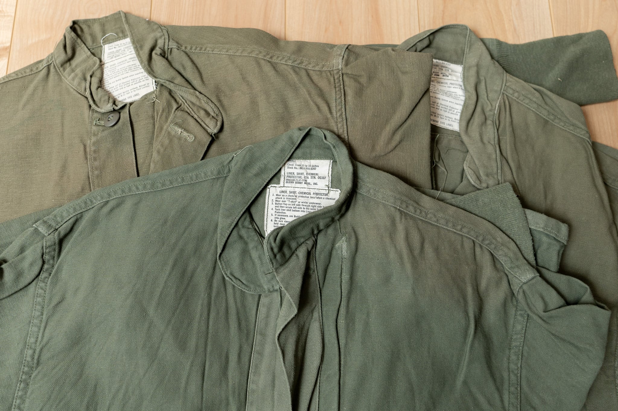 USED】U.S. Army Chemical Protective Shirt OG-107 