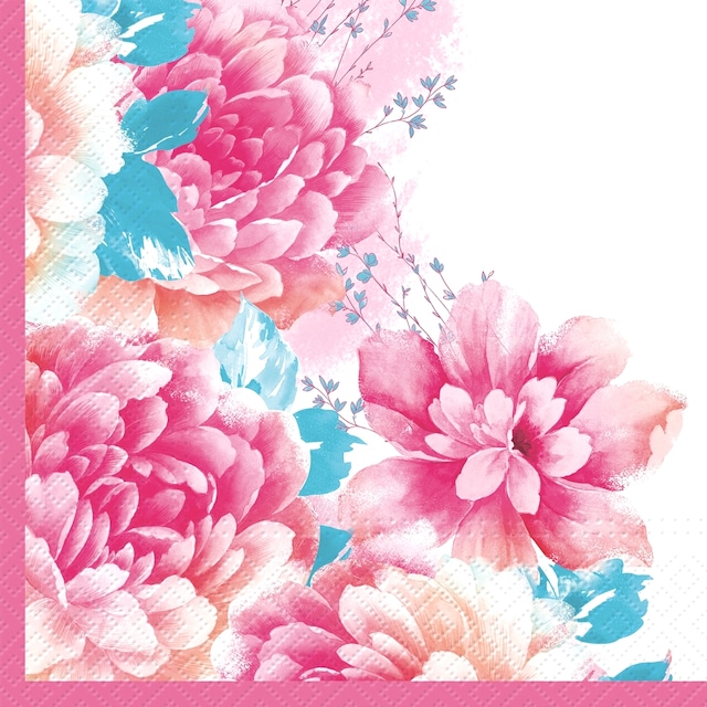 2024春夏【PAW】バラ売り2枚 ランチサイズ ペーパーナプキン Scent of Spring ピンク