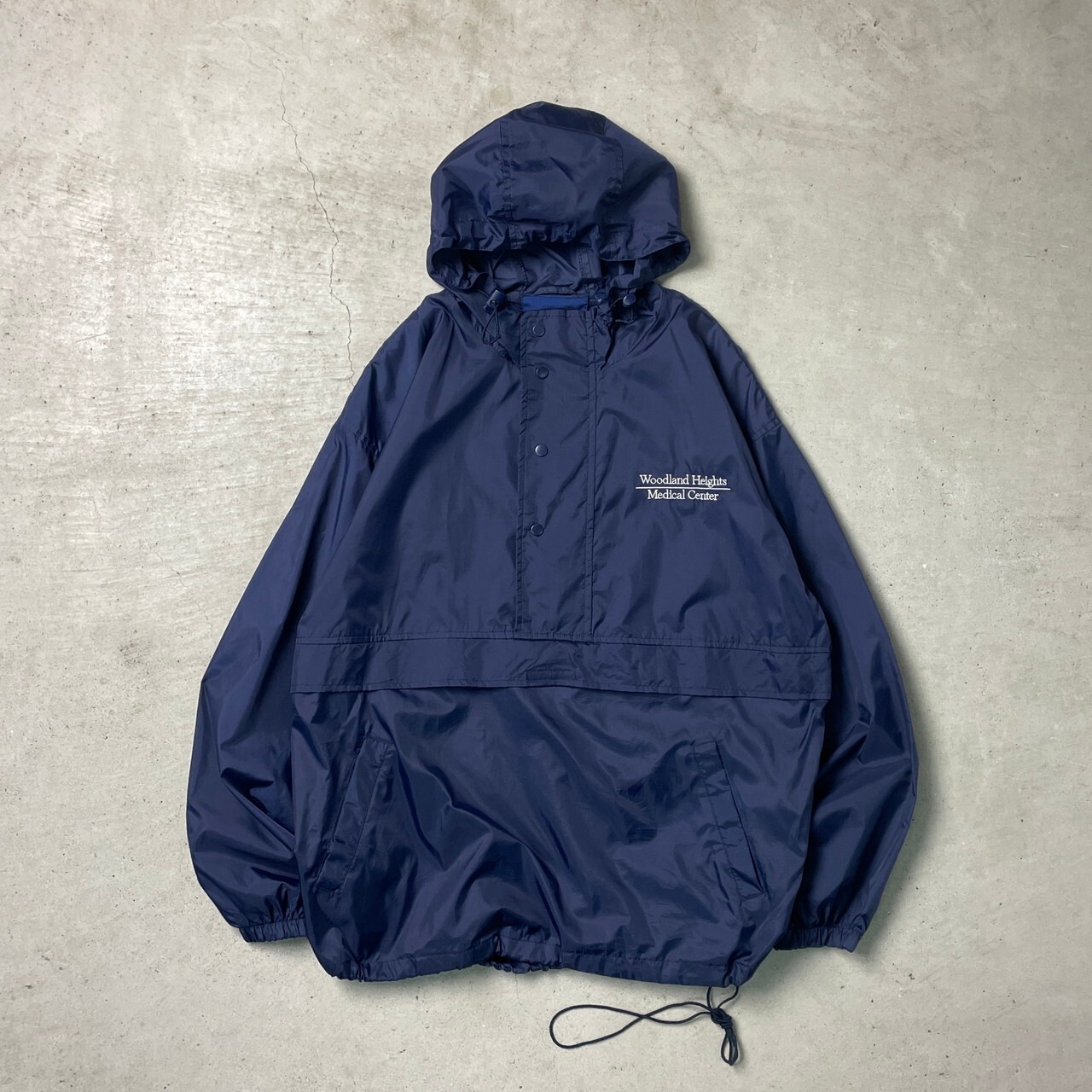 90年代 HOLLOWAY ホロウェイ ナイロンアノラックパーカー 企業ロゴ 