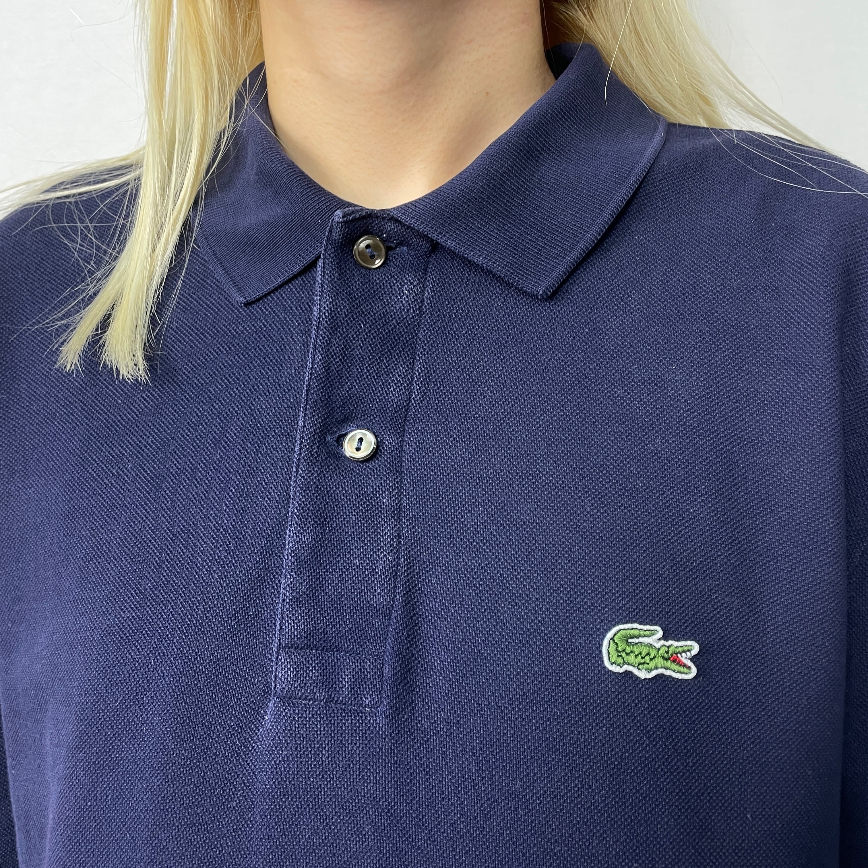 LACOSTE CLASSIC FIT 鹿の子 長袖ポロシャツ メンズM相当 古着