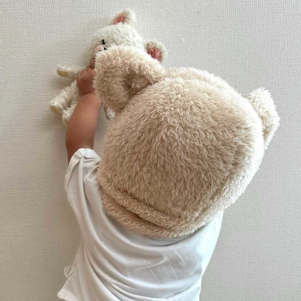 くまみみフードつきマフラー【Sサイズ】(型紙データ)レシピ動画あり