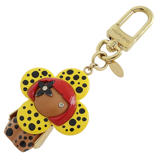 Used LOUIS VUITTON ルイヴィトン × 草間彌生 ポルトクレ ヴィヴィエンヌ インフィニティドット キーホルダー バッグチャーム M01146 中古美品