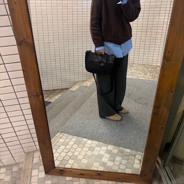 B.stuff　ナイロンコンビショルダーバッグ(クロ)